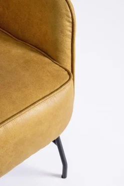 POLTRONA IN ECOPELLE SENAPE - NASIRA