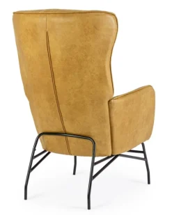 POLTRONA IN ECOPELLE SENAPE - NASIRA