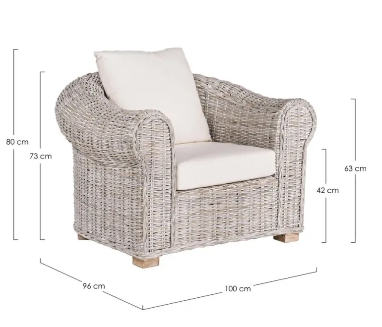 POLTRONA IN FIBRE NATURALI - COBA