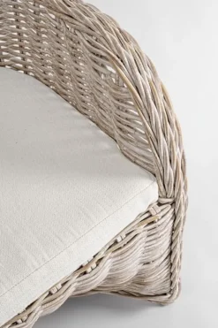 POLTRONA IN FIBRE NATURALI BIANCA - MARTIN NEW