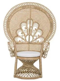 POLTRONA IN FIBRE NATURALI SFODERABILE NATURALE - PEACOCK