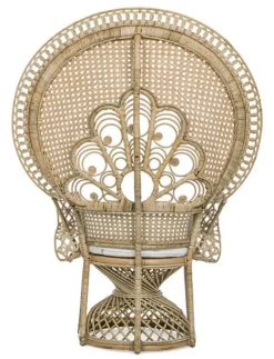 POLTRONA IN FIBRE NATURALI SFODERABILE NATURALE - PEACOCK