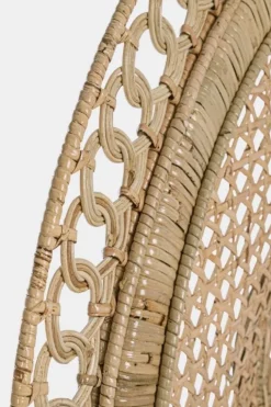 POLTRONA IN FIBRE NATURALI SFODERABILE NATURALE - PEACOCK