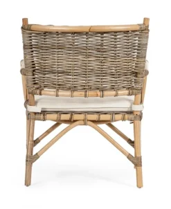 POLTRONA IN FIBRE NATURALI CON CUSCINO - TARIFA