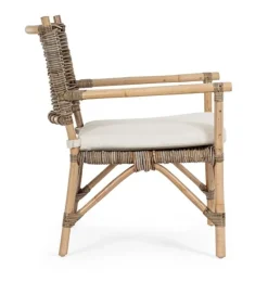 POLTRONA IN FIBRE NATURALI CON CUSCINO - TARIFA