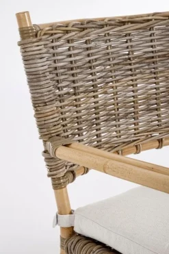 POLTRONA IN FIBRE NATURALI CON CUSCINO - TARIFA