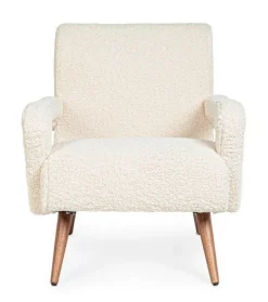 POLTRONA IN LEGNO BIANCA - BERNA