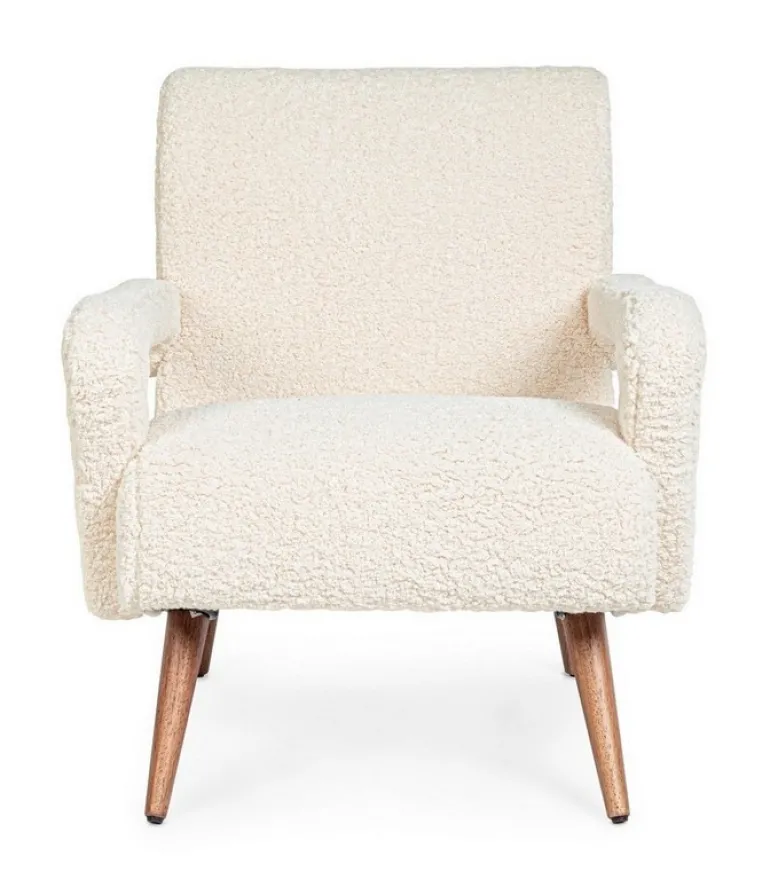 POLTRONA IN LEGNO BIANCA - BERNA