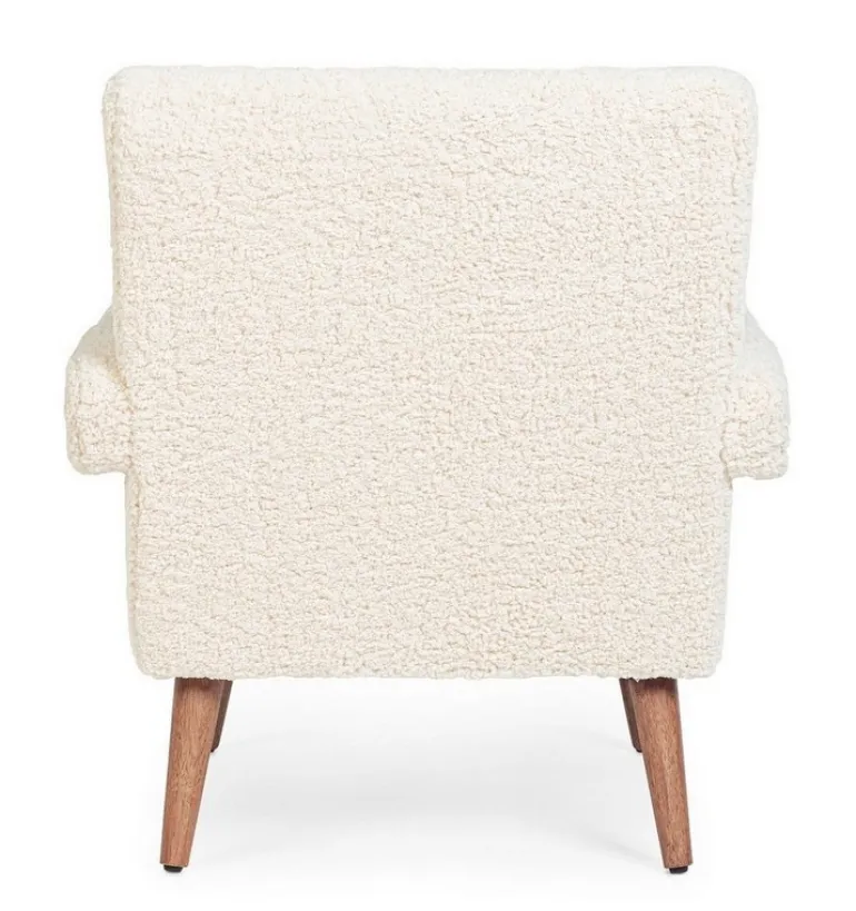 POLTRONA IN LEGNO BIANCA - BERNA