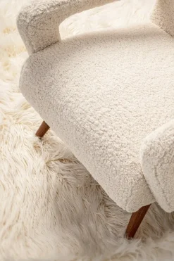 POLTRONA IN LEGNO BIANCA - BERNA