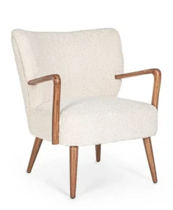 POLTRONA IN LEGNO BIANCA - MORITZ