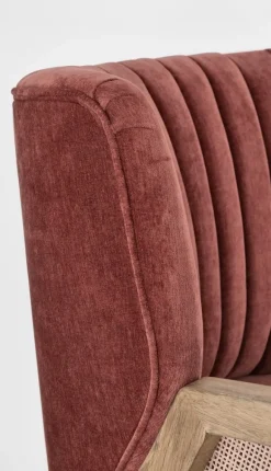 POLTRONA IN LEGNO MATTONE - VIRNA