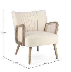 POLTRONA IN LEGNO NATURAL - VIRNA