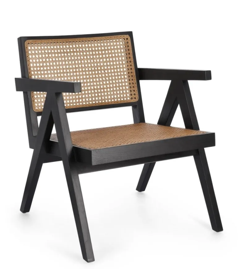 POLTRONA IN LEGNO NERO - GALIA