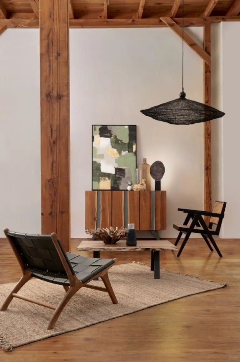 POLTRONA IN LEGNO NERO - GALIA