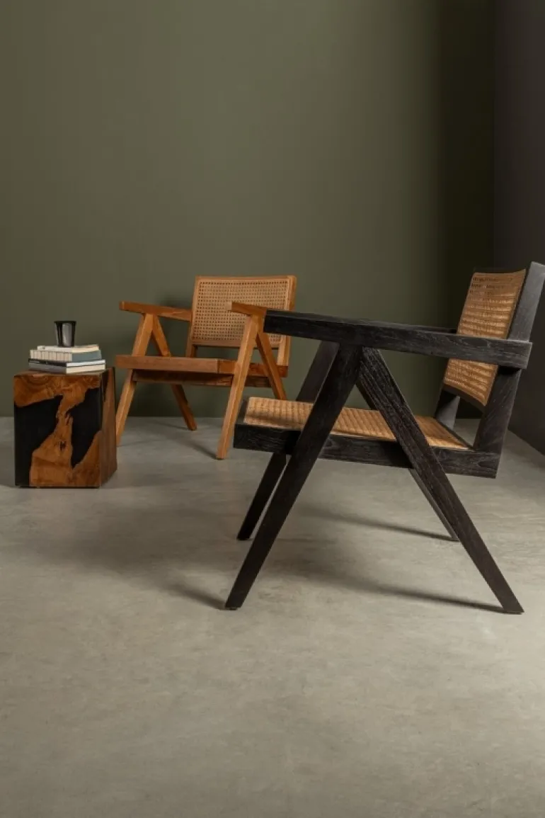 POLTRONA IN LEGNO NERO - GALIA