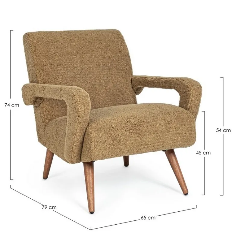 POLTRONA IN LEGNO PALM - BERNA