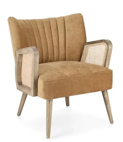 POLTRONA IN LEGNO SENAPE - VIRNA