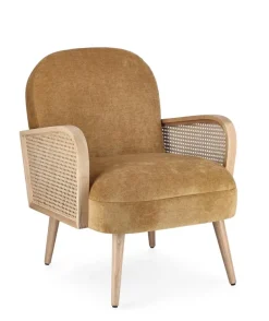 POLTRONA IN LEGNO SENAPE - DALIDA