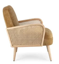 POLTRONA IN LEGNO SENAPE - DALIDA