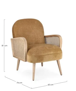 POLTRONA IN LEGNO SENAPE - DALIDA