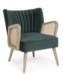 POLTRONA IN LEGNO VERDE - VIRNA