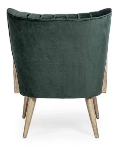 POLTRONA IN LEGNO VERDE - VIRNA