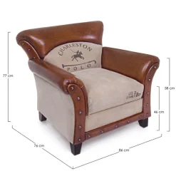 POLTRONA IN PELLE - CHARLESTON