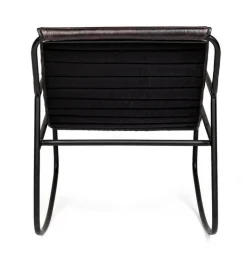 POLTRONA IN PELLE NERA - KARISMA