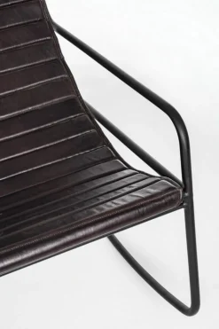 POLTRONA IN PELLE NERA - KARISMA