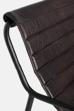 POLTRONA IN PELLE NERA - KARISMA