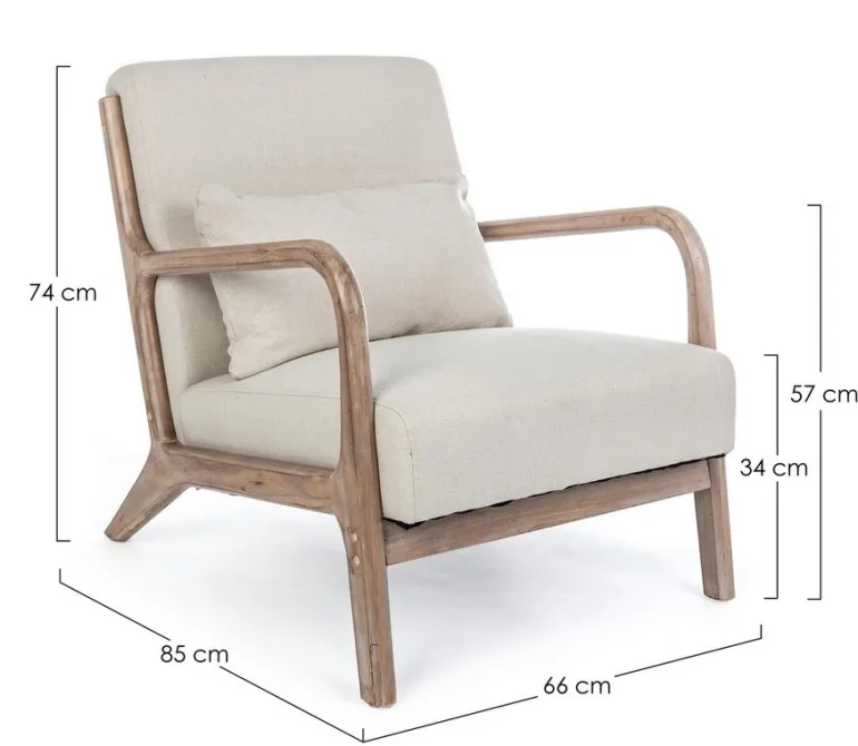 POLTRONA IN TESSUTO - ANCILLA