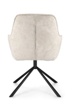 POLTRONA IN TESSUTO AVORIO - GRANT