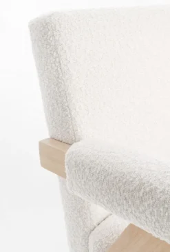 POLTRONA IN TESSUTO AVORIO - FAIZA