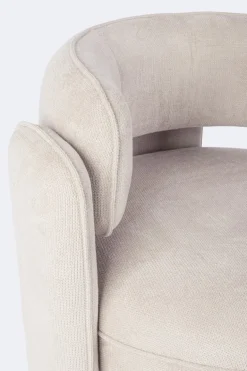 POLTRONA IN TESSUTO BEIGE - AISHA