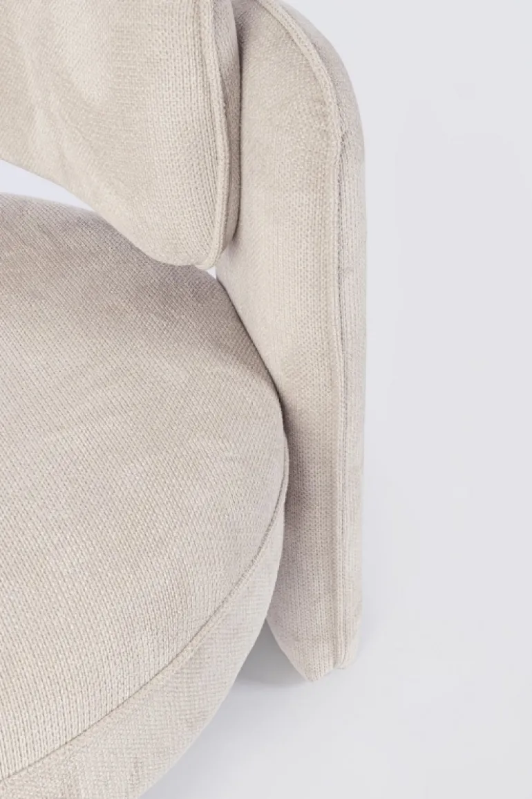 POLTRONA IN TESSUTO BEIGE - AISHA