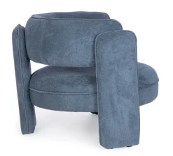 POLTRONA IN TESSUTO BLU - AISHA