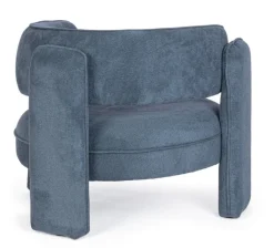 POLTRONA IN TESSUTO BLU - AISHA