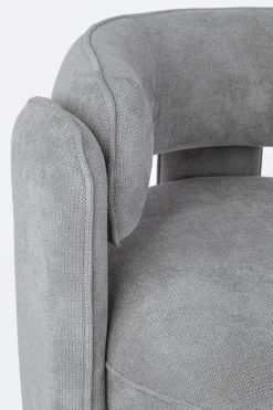 POLTRONA IN TESSUTO GRIGIO - AISHA