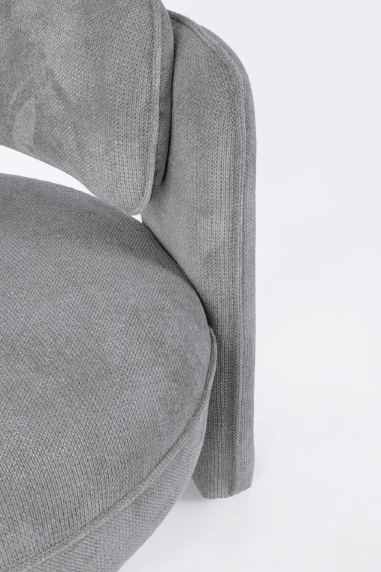 POLTRONA IN TESSUTO GRIGIO - AISHA