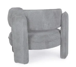 POLTRONA IN TESSUTO GRIGIO - AISHA