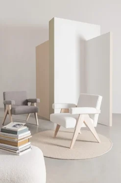 POLTRONA IN TESSUTO TORTORA - FAIZA