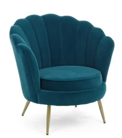 POLTRONA IN VELLUTO BLU - GILIOLA
