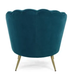 POLTRONA IN VELLUTO BLU - GILIOLA