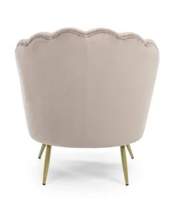 POLTRONA IN VELLUTO GRIGIO CHIARO - GILIOLA