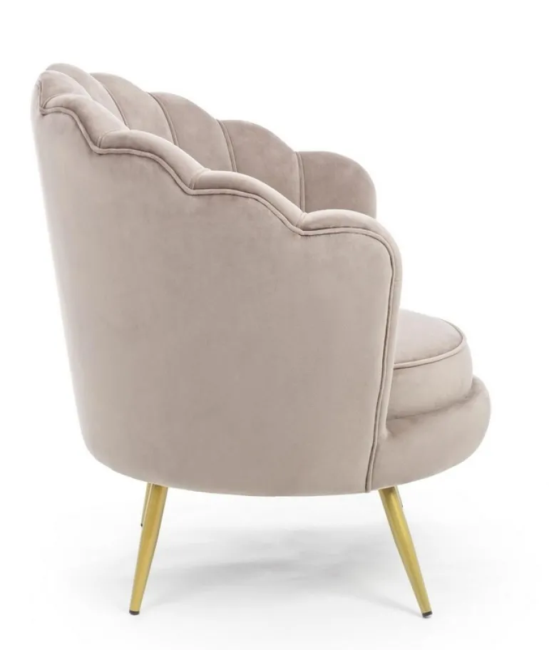 POLTRONA IN VELLUTO GRIGIO CHIARO - GILIOLA