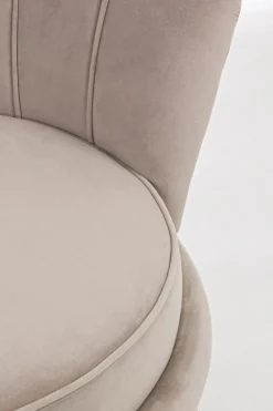 POLTRONA IN VELLUTO GRIGIO CHIARO - GILIOLA