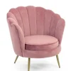 POLTRONA IN VELLUTO ROSA ANTICO - GILIOLA
