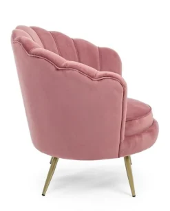 POLTRONA IN VELLUTO ROSA ANTICO - GILIOLA
