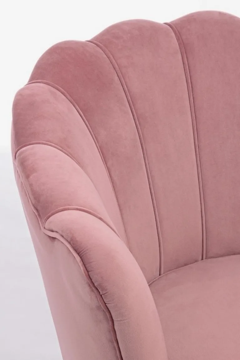 POLTRONA IN VELLUTO ROSA ANTICO - GILIOLA
